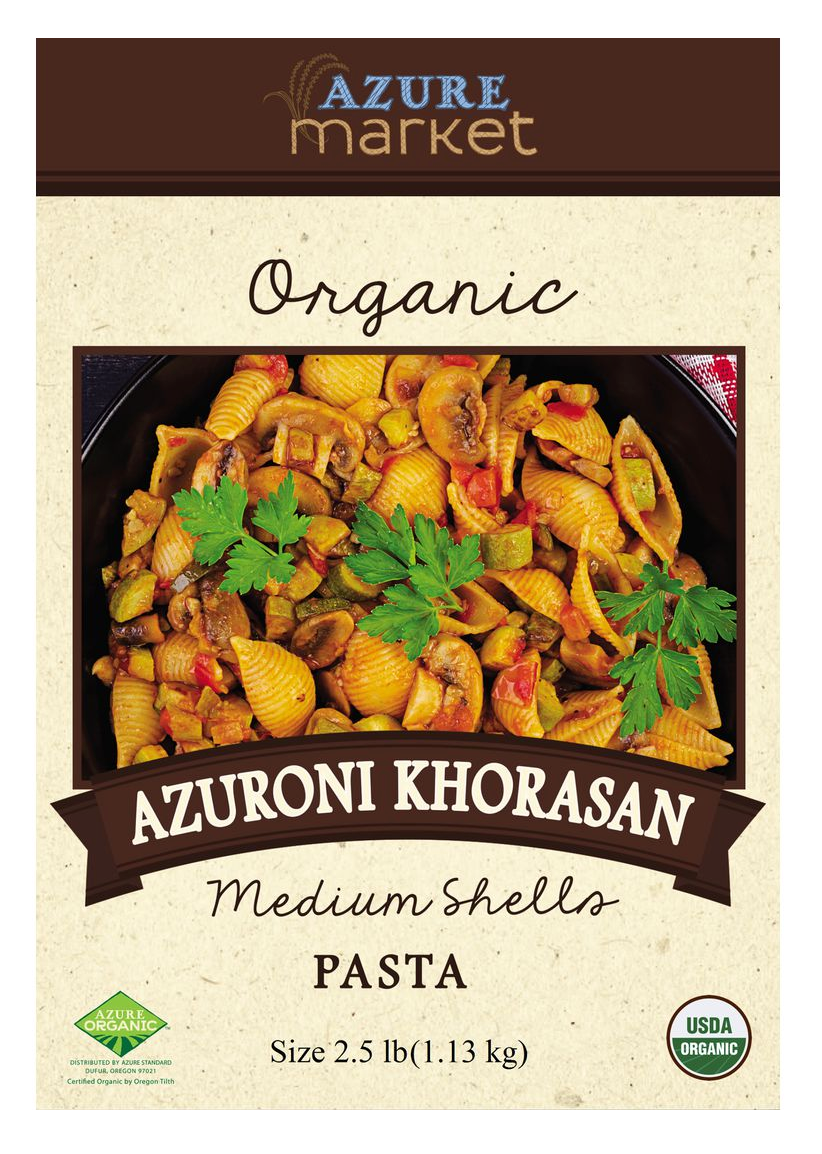 Azure Market Organics Radiatori Azuroni Khorasan Pasta, Organic, 2.5 lb