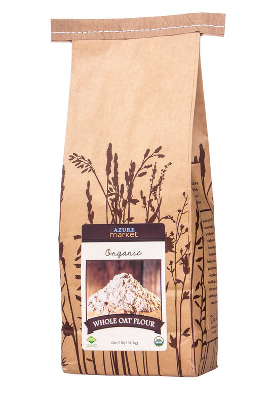 Azure Market Organics Oat Flour, Whole, Organic, 5 lb