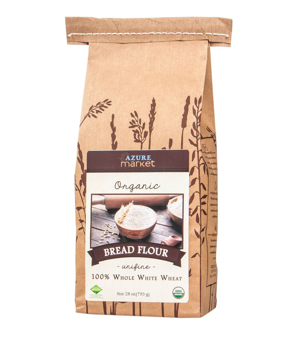 Azure Market Organics Bread Flour 100% Whole White Wheat (Unifine), Organic, 5 lbs