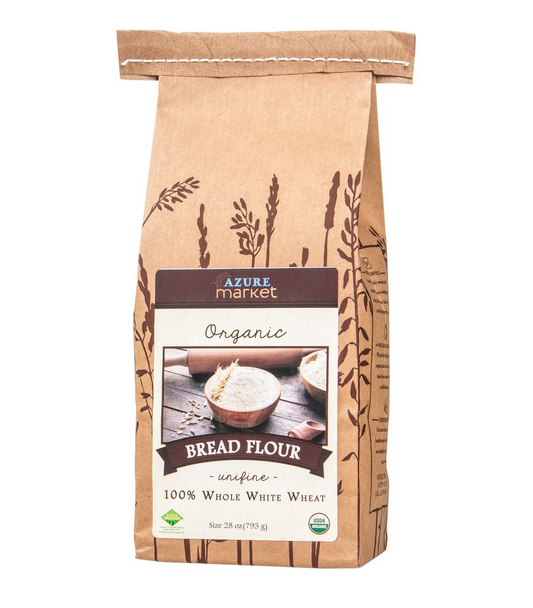 Azure Market Organics Bread Flour 100% Whole White Wheat (Unifine), Organic, 28 oz