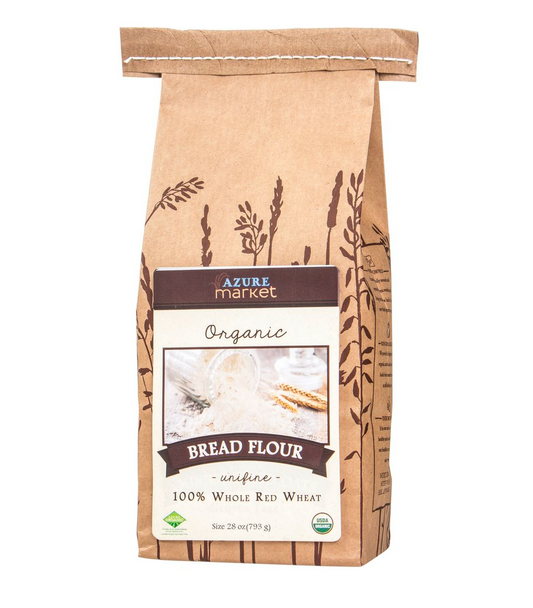 Azure Market Organics Bread Flour 100% Whole Red Wheat (Unifine), Organic, 28 oz