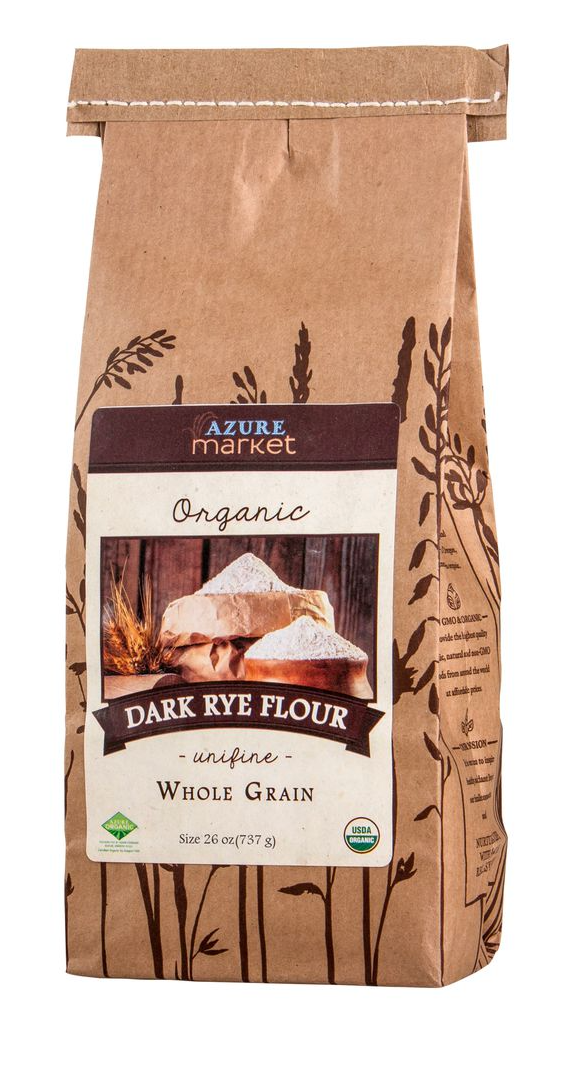 Azure Market Organics Dark Rye Flour (Unifine), Organic, 26 oz