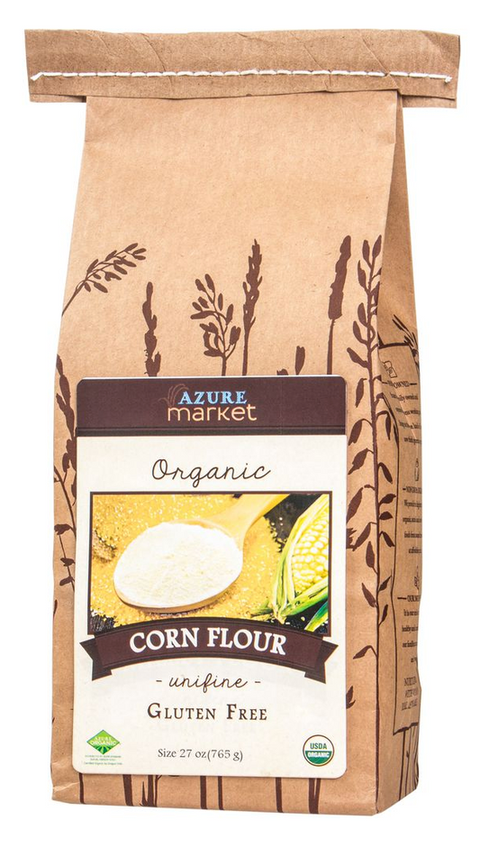 Azure Market Organics Corn Flour, (Unifine), GF, Organic 27 oz