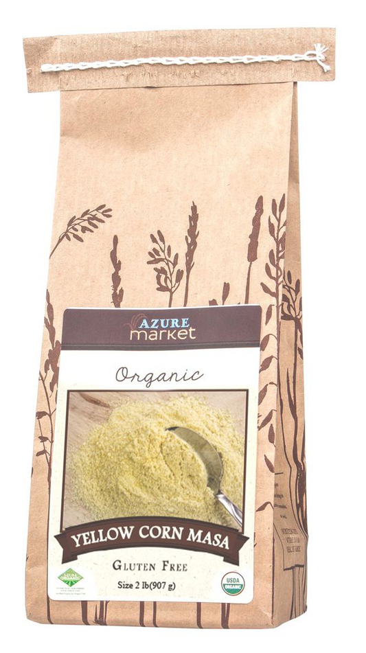 Azure Market Organics Yellow Corn Masa Flour Medium, Organic, 1.5 lbs