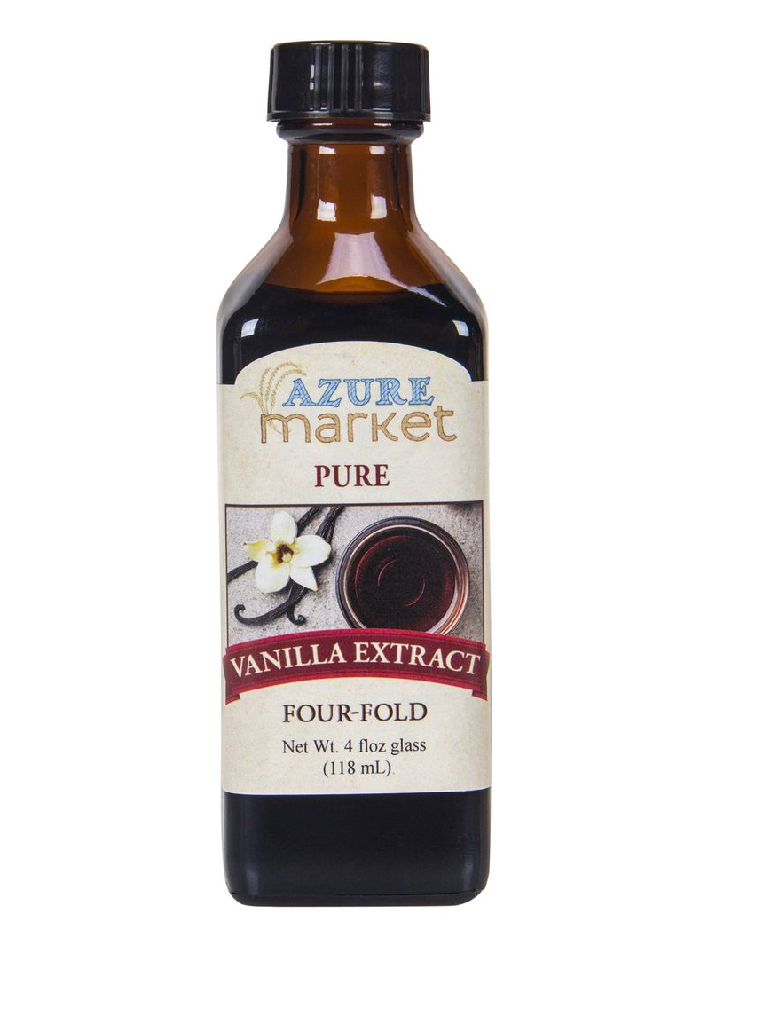 Azure Market Vanilla Extract, Four Fold, 4 fl oz