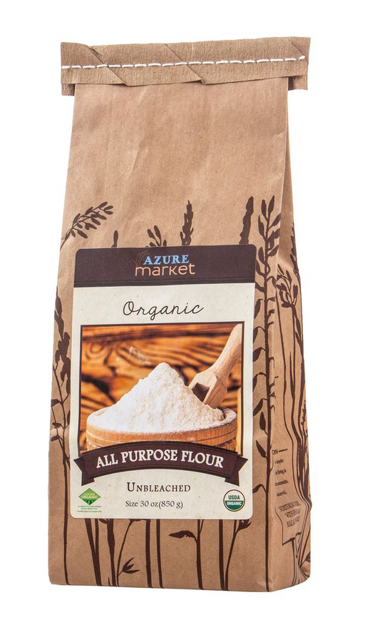 Azure Market Organics All Purpose Flour Unbleached, Organic, 30 oz